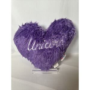 Limited Too Rare Purple Heart Unicorn Plush Size 14” Long
